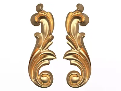 Carved Decoration CNC 06 Low-poly 3D model