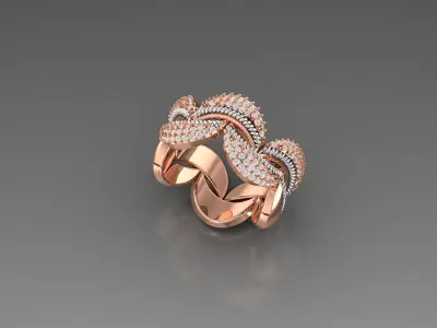 BAND RING 3D print model 4