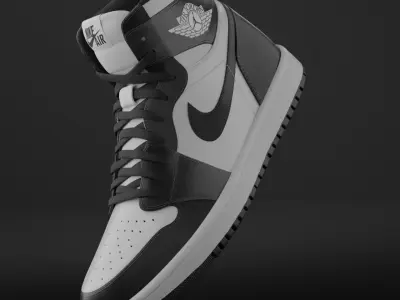 Air Jordan Retro Black 3D model