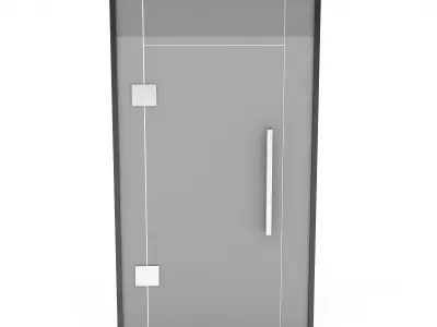 office glass door 02 model Low-poly 3D model