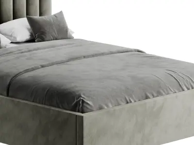 Double bed Olivia 3D model