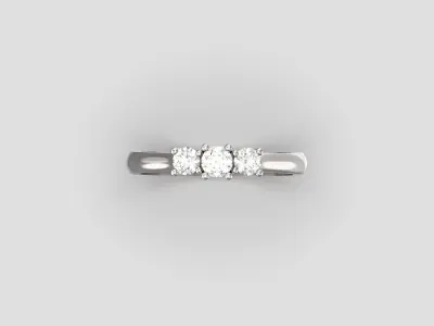 Ring 213 three stone ring 3D print model