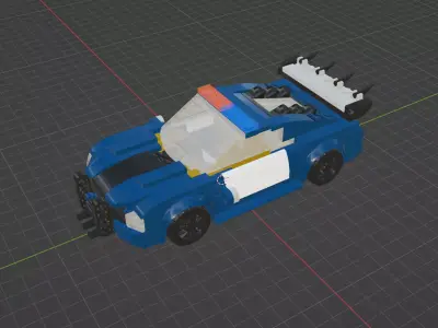 MocBricks3D - MK27002 - Nissan GT-R R34 Liberty Walk 3D print model