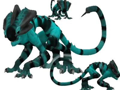 Battle Chamelion Low-poly 3D model