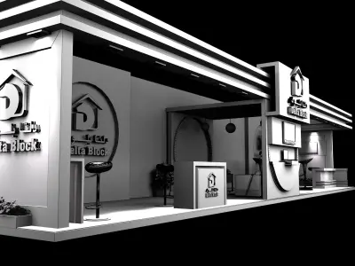 Booth Exhibition Stand a387a 3D model