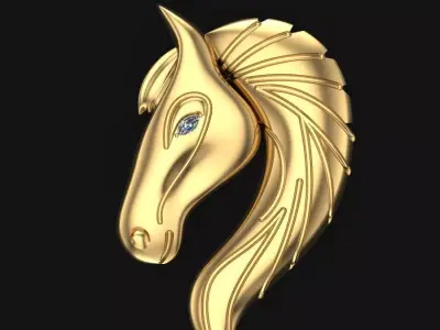 Horse pendant 3D print model