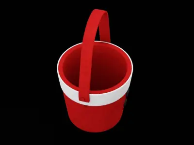 Christmas Bucket Low-poly 3D model