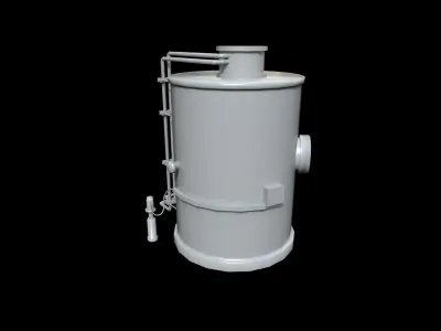 Boiler gas tank Low-poly 3D model