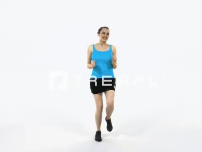 Dream 02H Running Jogging Sports Woman Low-poly 3D model