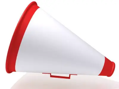 Megaphone 01 Low-poly 3D model
