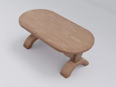 Table Low-poly 3D model 3