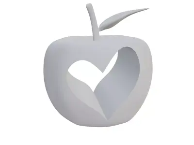 Apple Heart 3D print model