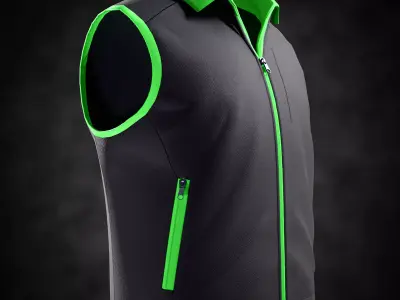 Sleeveless Sports Vest Low-poly 3D model