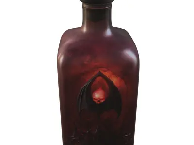 Demonic Potion Bottle Low-poly 3D model
