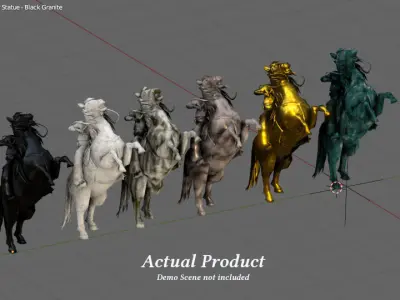 Rider Statue 3D model