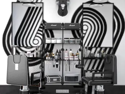 Barber Shop 3D Model Collection