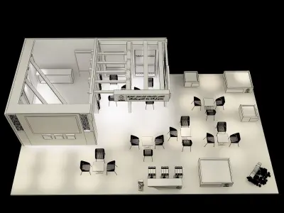 Booth Exhibition Stand a285 3D model