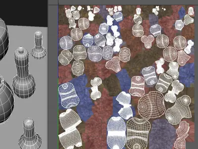 Vases piece of cloth 3D model