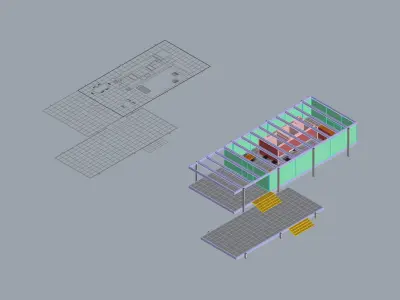 Farnsworth House - Mies van der Rohe 3D model