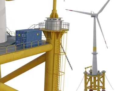 Industrial Marine wind generato  3D model