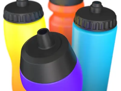 Sports Bottle Set 3D model