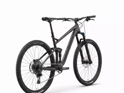 Modern Full-Suspension Trail Mountain Bike Low-poly 3D model