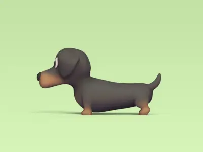 Cute Dachshund 3D print model