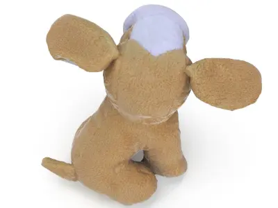 Plush Dog  - Low and High Poly Versions Low-poly 3D model