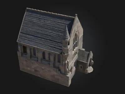 Gothic Stone Chapel  Majestic Silence of Sacred Stonework 3D model