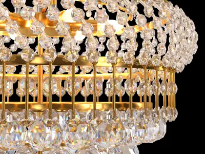8-Lights Golden Finish Classic Empire 3D model