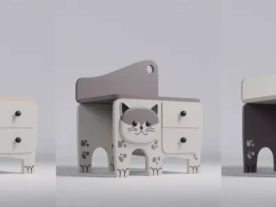 Child cat furniture 3D model