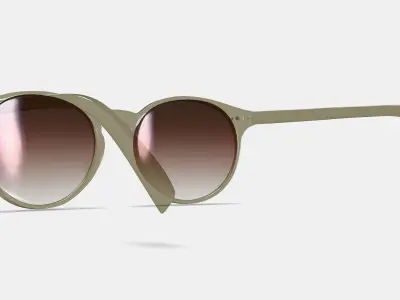 Renton Sunglasses in Grassland Crystal 3D model