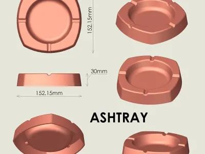 Ashtray 3D print model