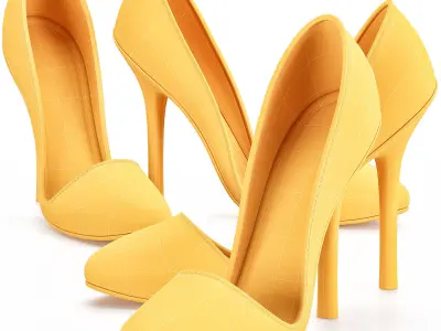 woman Shoe game rady Low-poly 3D model