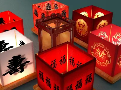 Chinee water lantern 3D model