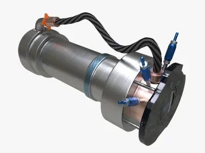 Ion thruster Low-poly 3D model