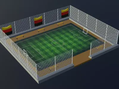 Soccer Stadium - Germany Low-poly 3D model