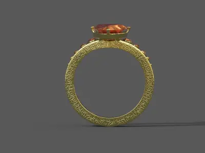 High-Quality 3D Ring Model Pack 4 Low-poly 3D model