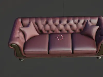SOFA model for Rendering Low-poly 3D model