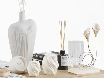 Decorative Set1 - minimalism 3D model