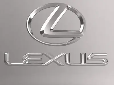 Lexus car logo keychain 3d model  3D model