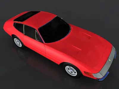 1968 Ferrari 365 Low-poly 3D model