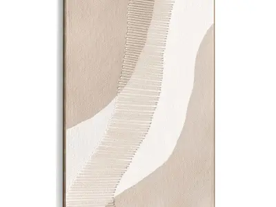 Plaster Two Photo Frame 437 Low-poly 3D model