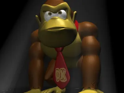 Donkey Kong RIGGED Low-poly 3D model
