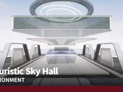 Futuristic Sky Hall 3D model