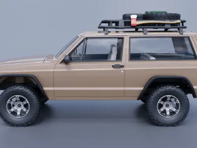 Jeep Cherokee XJ  2 Door 1984 Custom 3D print model