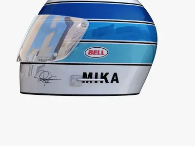 Mika Hakkinen helmet 1976 Low-poly 3D model
