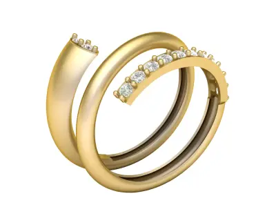 Luxury Engagement ring 3d Printable Model 3D print model shop