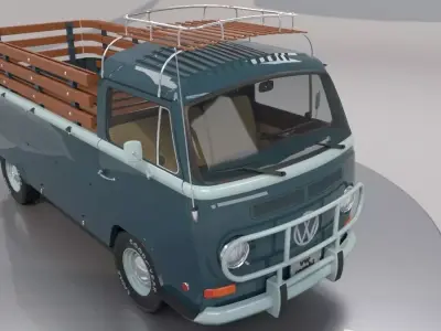 Volkswagen T2 Combi - Kombi 1970 pick-up 3D model