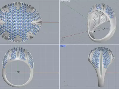 ring woman  3D print model 155